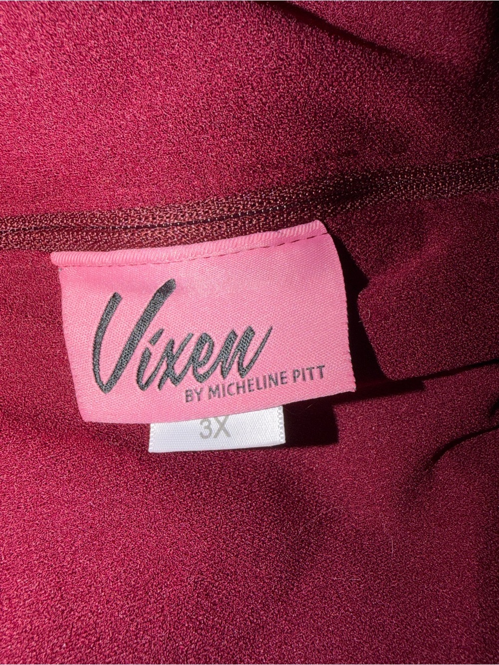 Women's Sleeveless Vintage Fit-and-Flare Dress in Burgundy - Picture 6 of 6